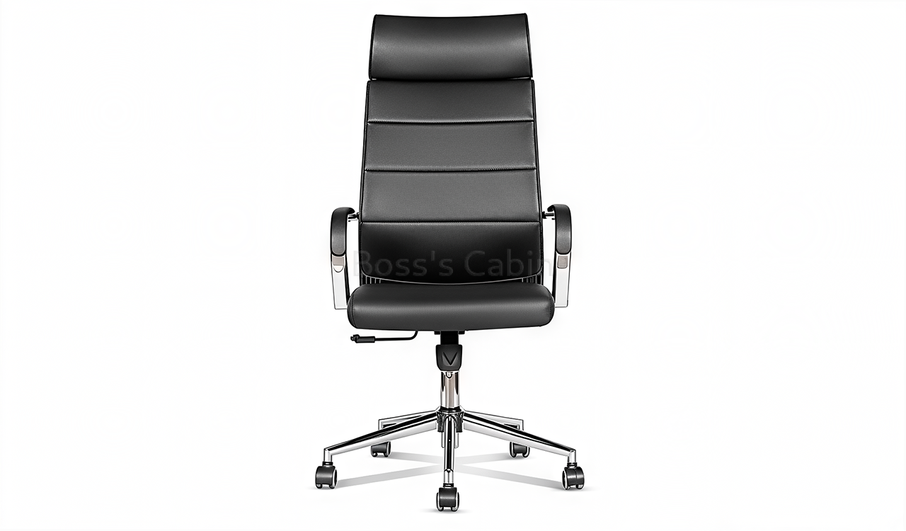 ‘Astra’ High Back Office Chair In Black Artificial Leather