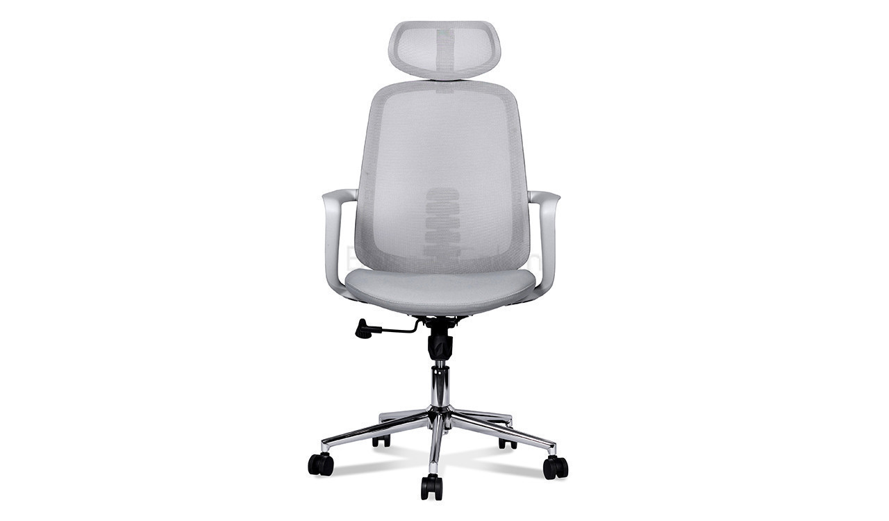 ‘Dove’ Office Chair With Adjustable Headrest In Glacier Gray