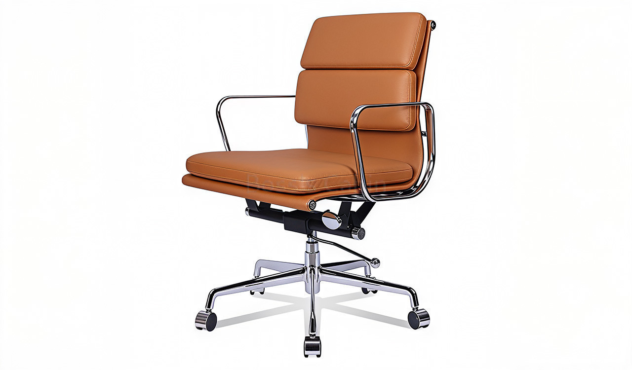 ‘Verita’ Medium Back Office Chair In Tan PU Leather