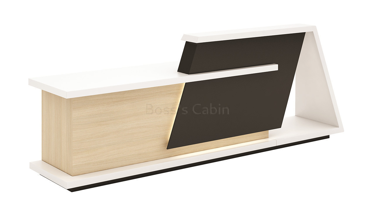 ‘Zefir’ 9 Feet Reception Table In Glossy White