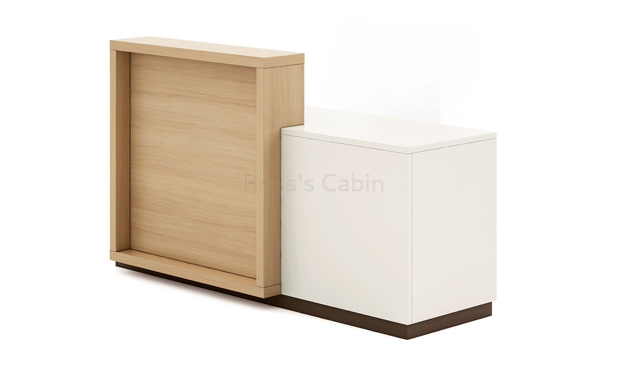 ‘Quad’ 6 Feet Reception Desk In Light Oak