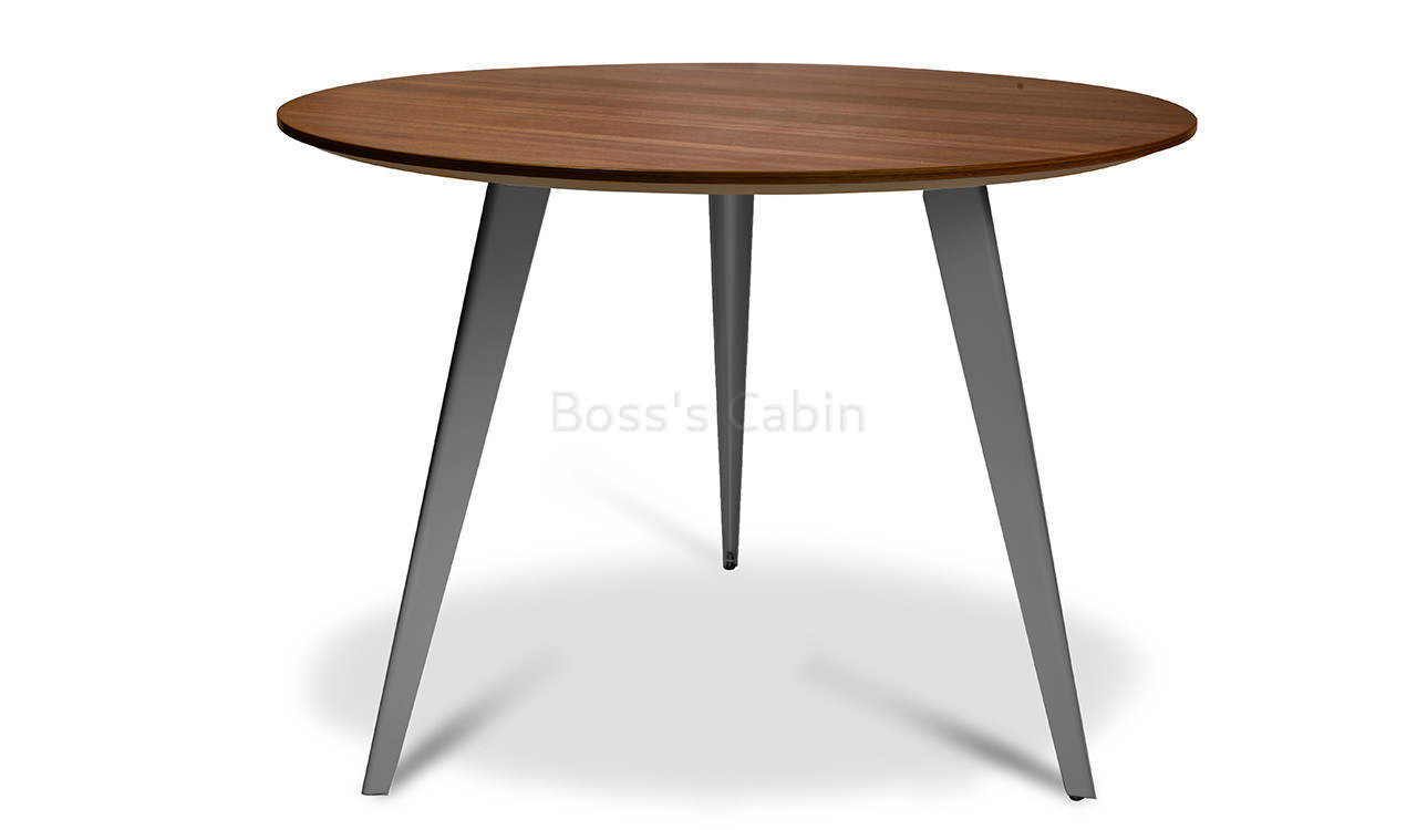 ‘Maxima’ Round Meeting Table In Felix Walnut Laminate