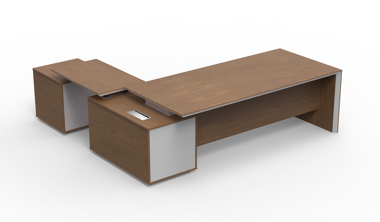‘Sirius’ 8 Ft Desk With Height Adjustable Side Cabinet