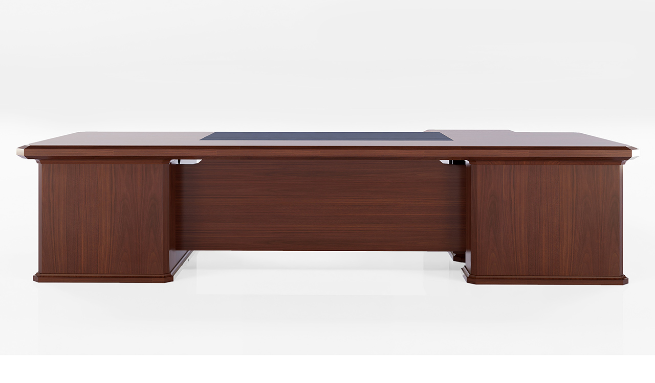 ‘Royale’ 11 Feet Office Table In Rich Sapele Veneer