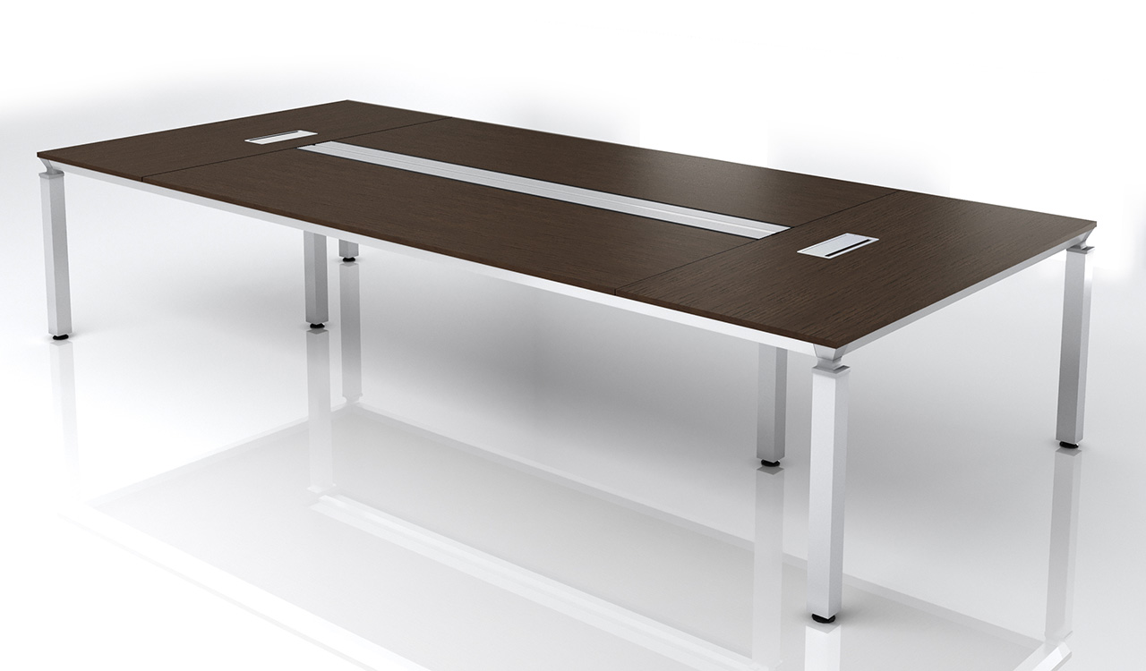 ‘Eazy’ 12 Feet Conference Table In Dark Oak Veneer