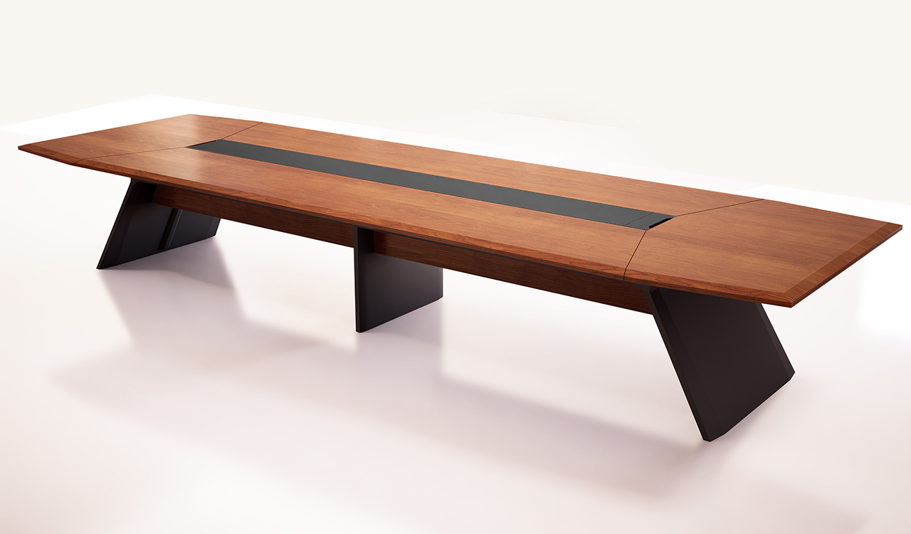 ‘Aulenti’ 16 Feet Boardroom Table in Rich Walnut Veneer