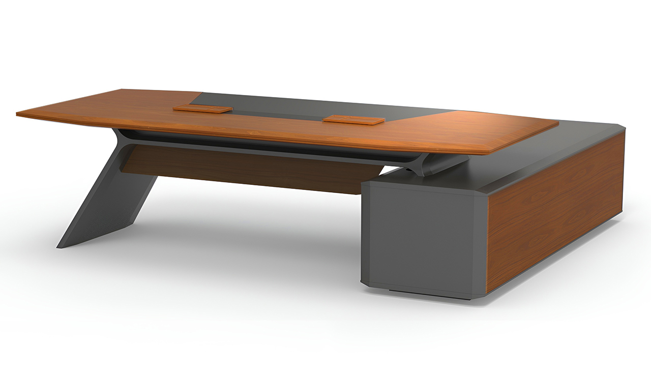 ‘Aulenti’ 8 Feet Office Table In Open Pore Walnut Veneer