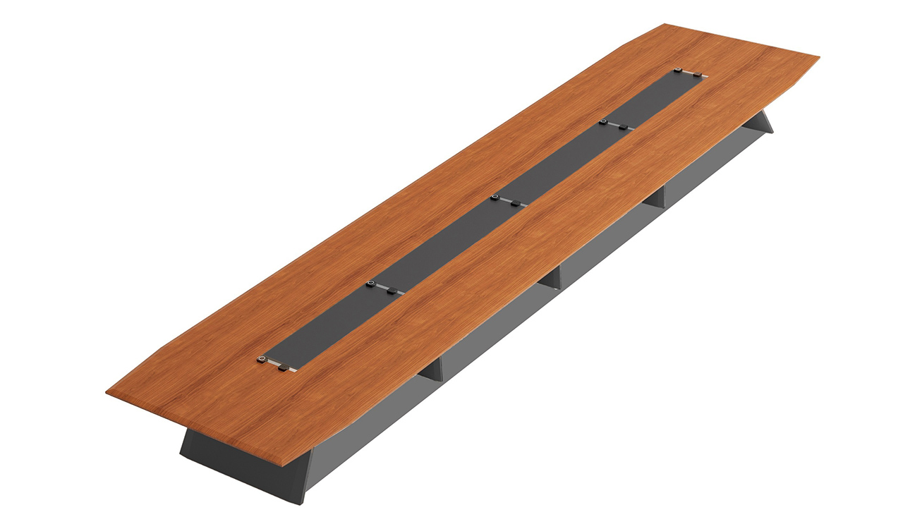 ‘Aulenti’ 28 Ft Boardroom Table In Open Pore Walnut Veneer