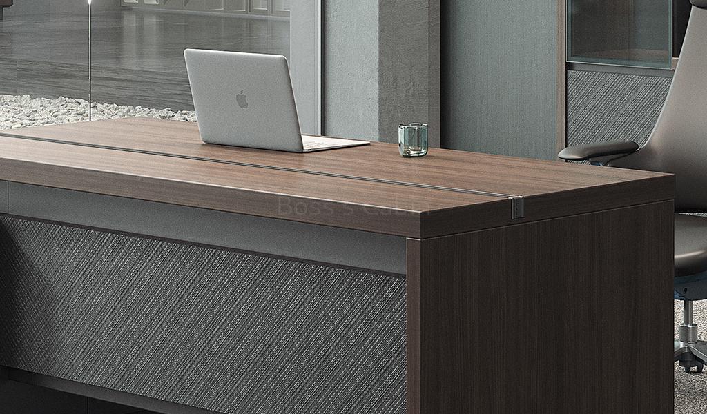 Nexa 6.5 feet Office Desk In Walnut Finish: BossesCabin.com