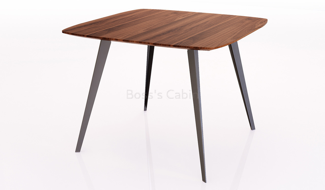 ‘Maxima’ 3 Feet Square Meeting Table In Felix Walnut Laminate