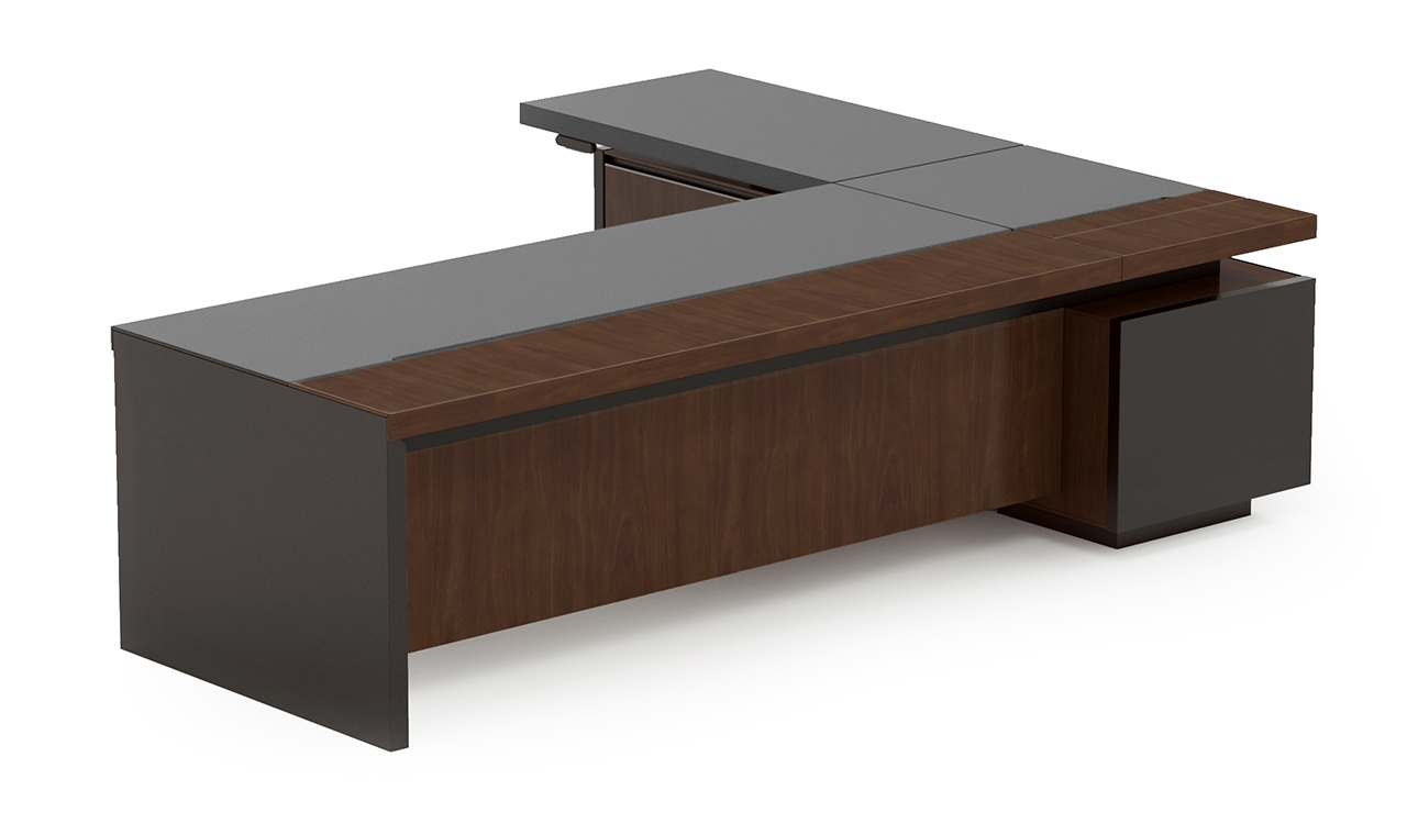 ‘Larry’ 9 Ft Office Table With Height Adjustable Side Desk