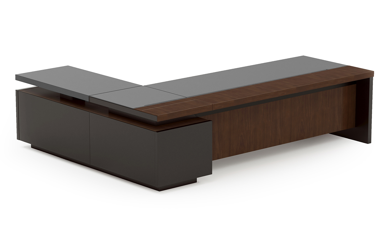 ‘Larry’ 8 Feet Office Table With Height Adjustable Side Desk