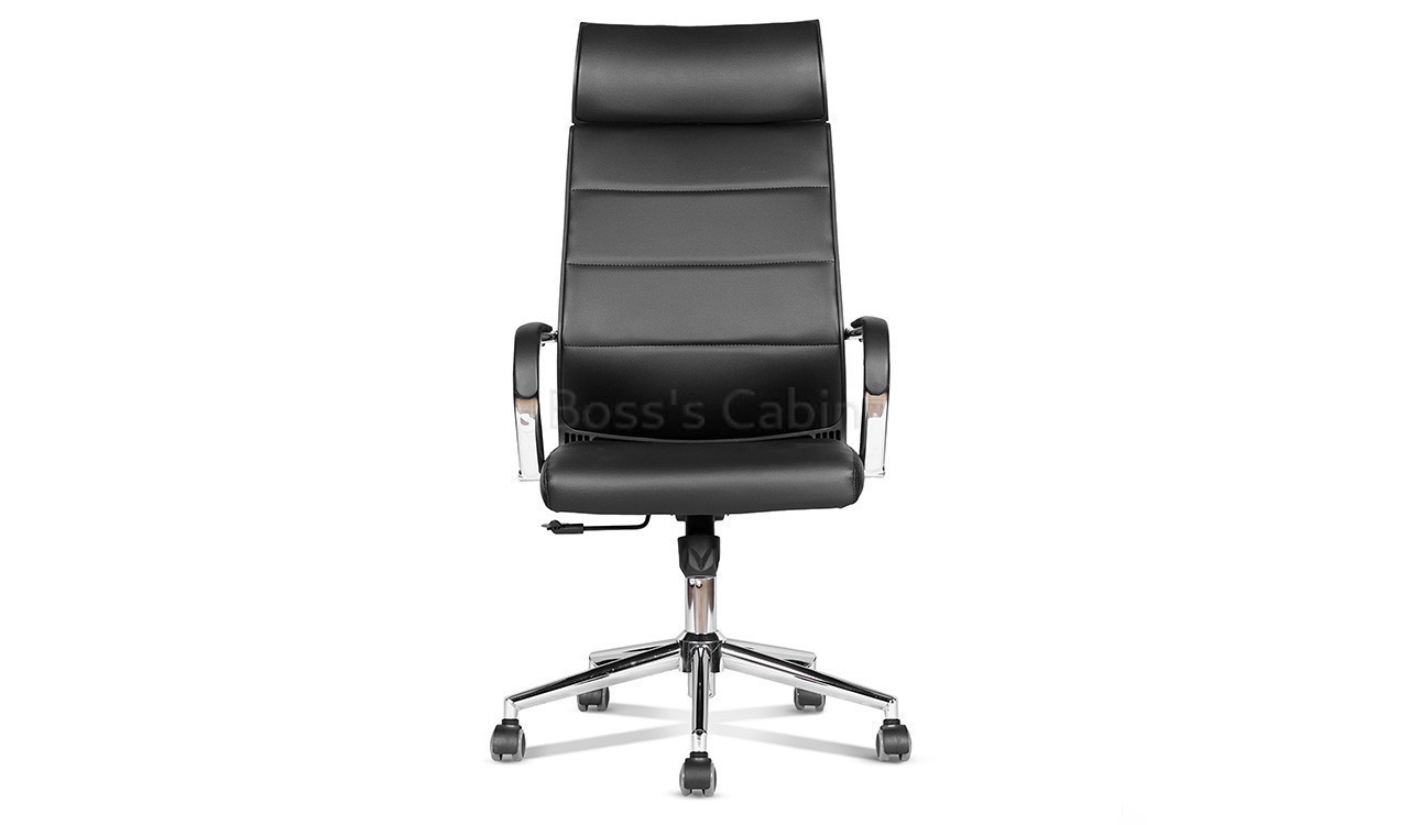 ‘Astra’ High Back Office Chair In Black Artificial Leather