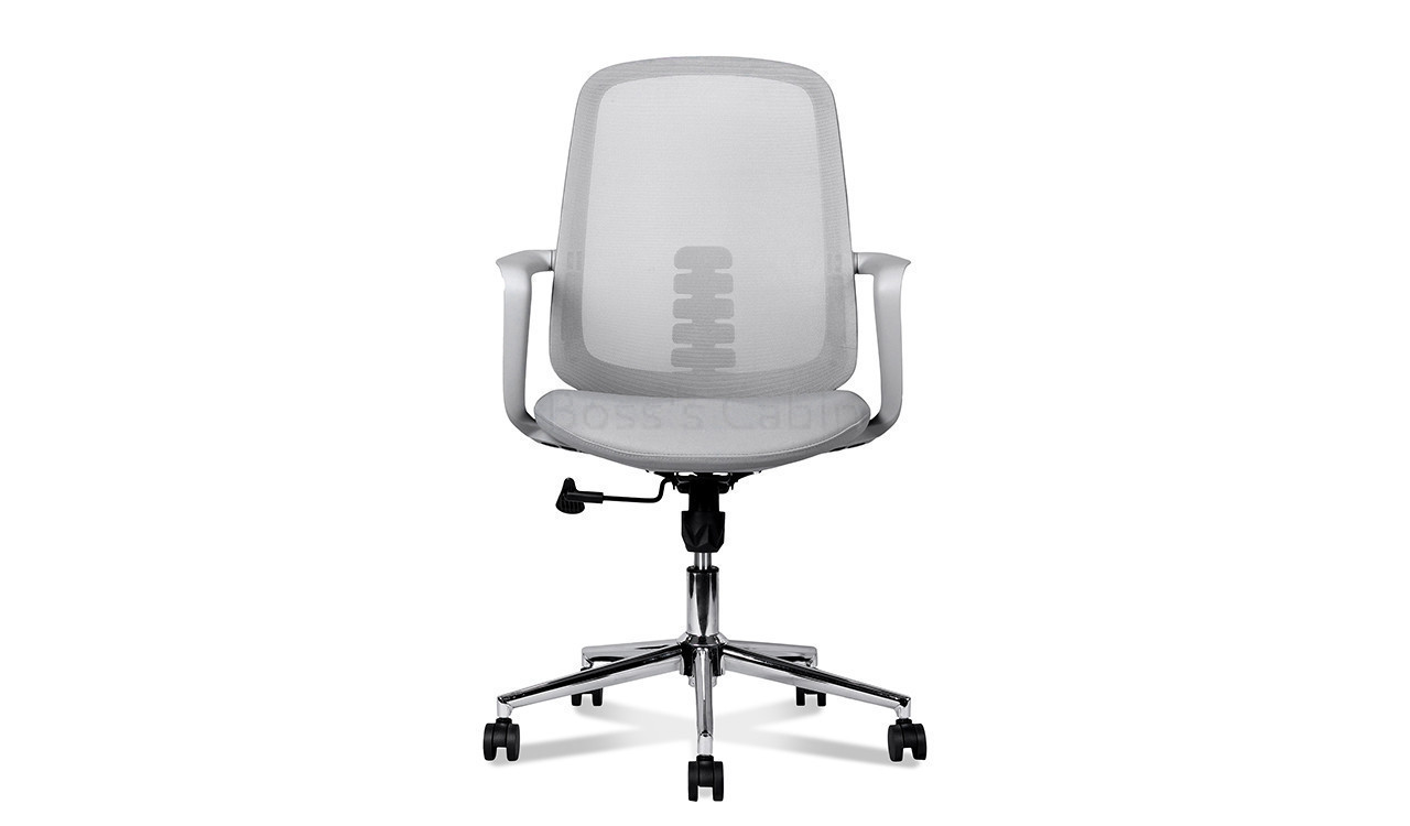 ‘Dove’ Medium Back Chair In Glacier Gray Frame