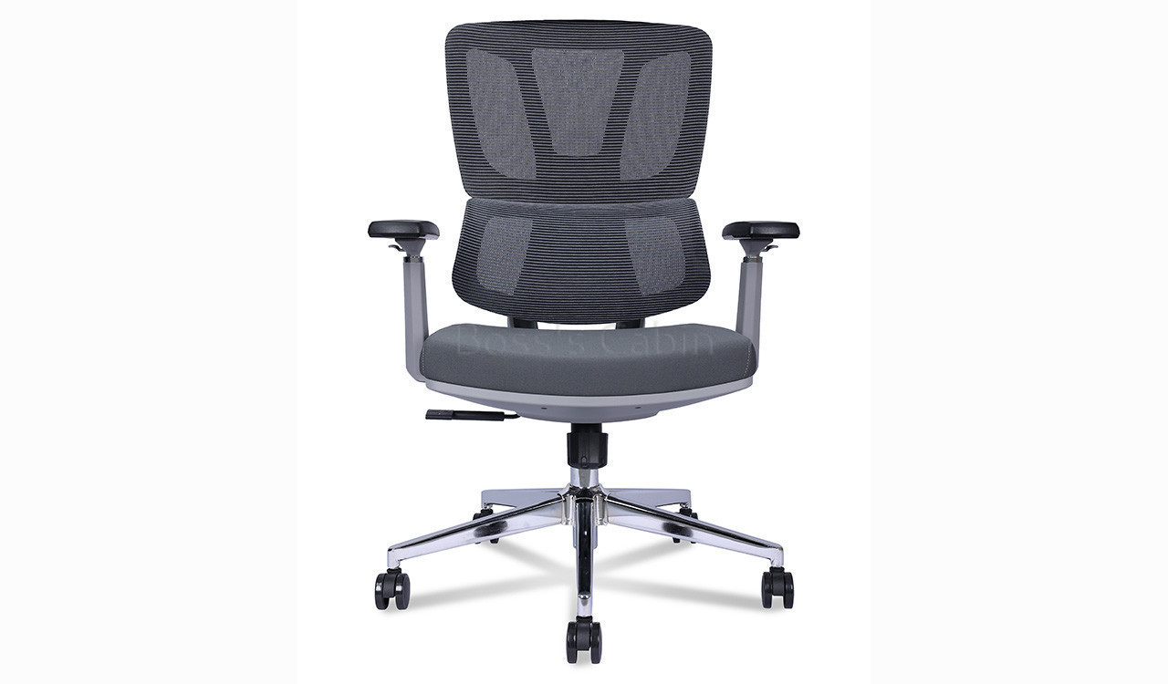 ‘Clove’ Medium Back Office Chair In Light Gray Frame