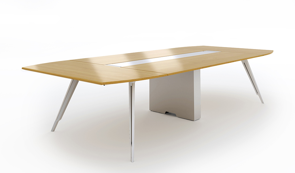 ‘Kross’ 12 Feet Conference Table In Maple Veneer Finish