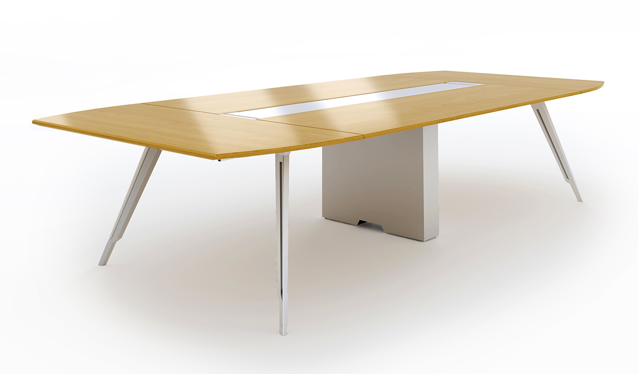 ‘Kross’ 12 Feet Conference Table In Maple Veneer Finish