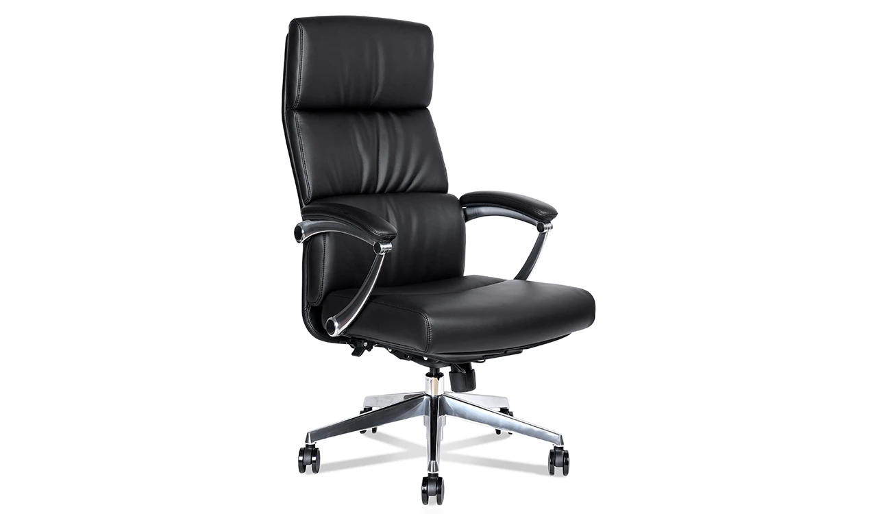 ‘Jetta’ High Back Office Chair In Black PU Leather Finish