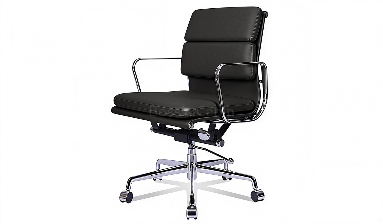 ‘Verita’ Medium Back Office Chair In Black PU Leather