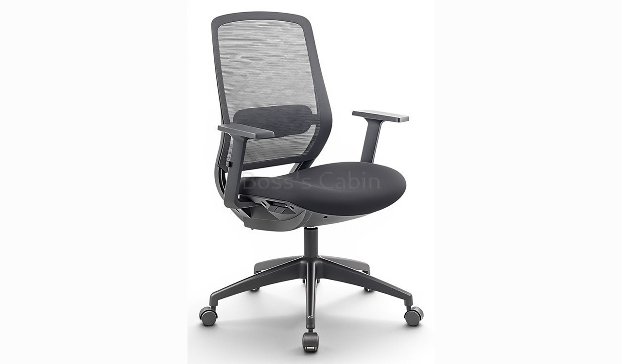 ‘Slate’ Mid Back Task Chair With Seat Slide & Lumbar Support