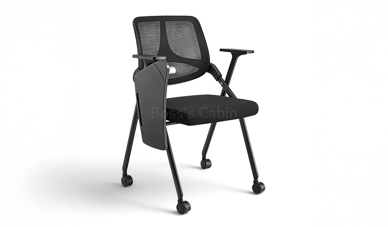 ‘Qube’ Mesh Back Training Chair With Foldable Writing Pad