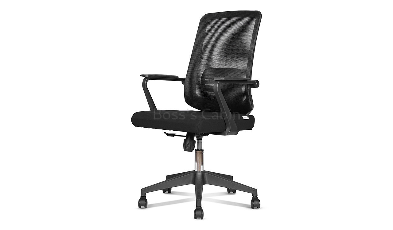 ‘Spirit Plus’ Medium Back Mesh Office Chair In Black Frame