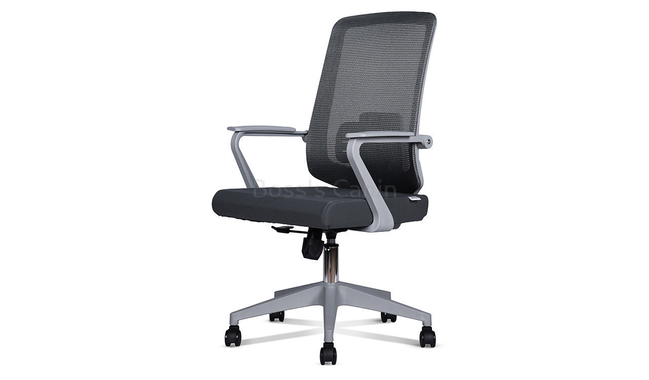 ‘Spirit Plus’ Medium Back Mesh Office Chair In Gray Frame
