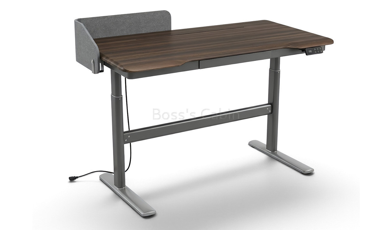 ‘Noir’ 4.5 Feet Motorized Sit Stand Desk In Ebony Laminate
